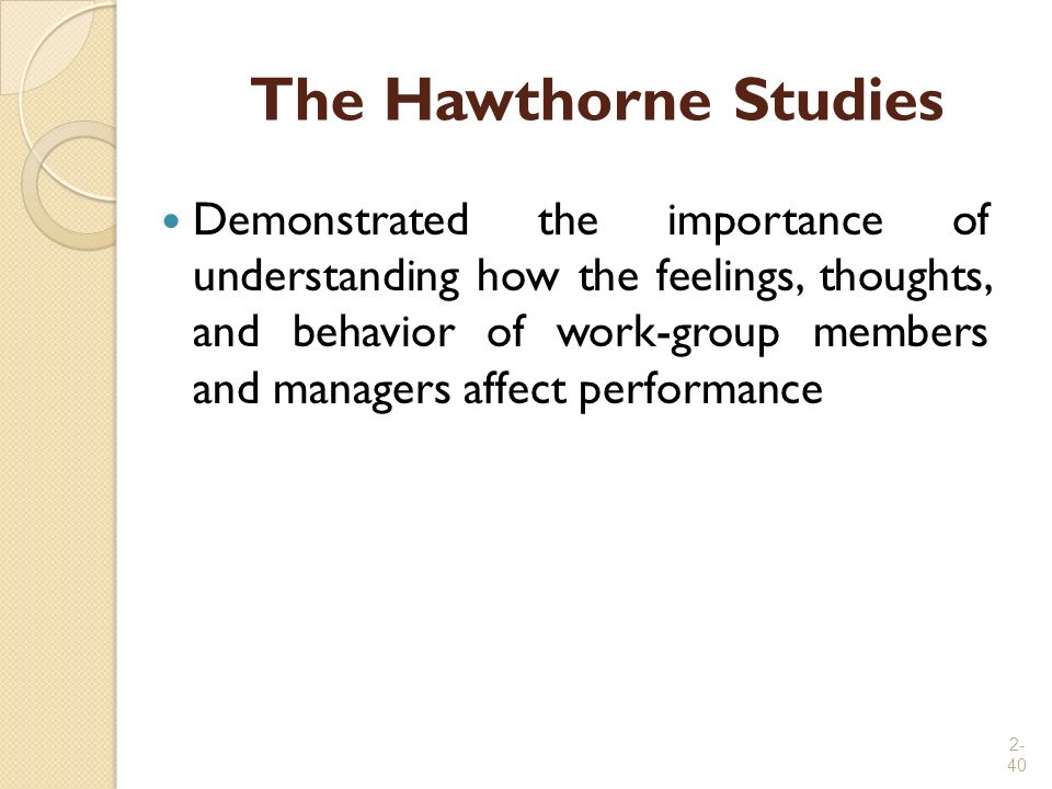 Hawthorne Studies